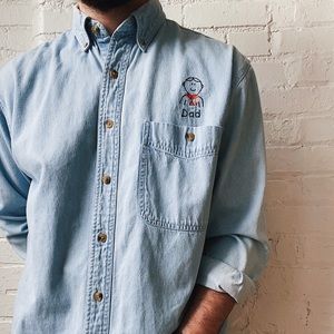 Vintage Dad Denim Shirt Men’s Medium